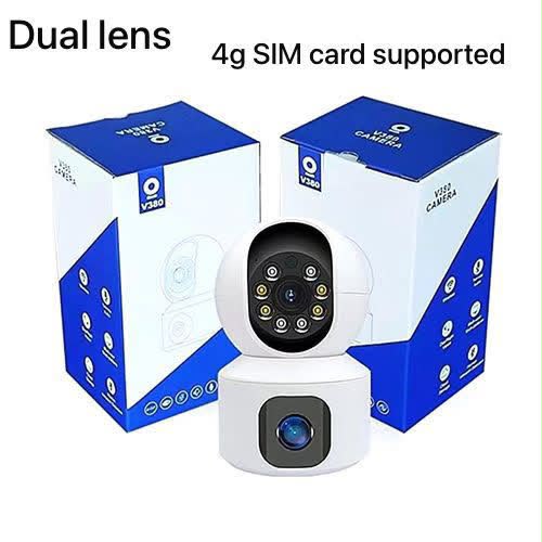 V380 Dual Lens 4G SIM Card WiFi Security Camera