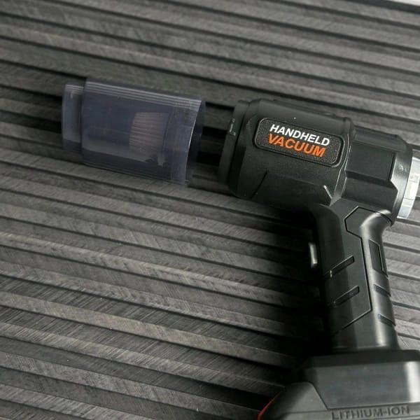 Handheld vacuum cleaner cordless with transparent dust container