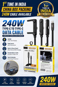 240W Type-C to Type-C data cable with built-in phone stand - super fast charging