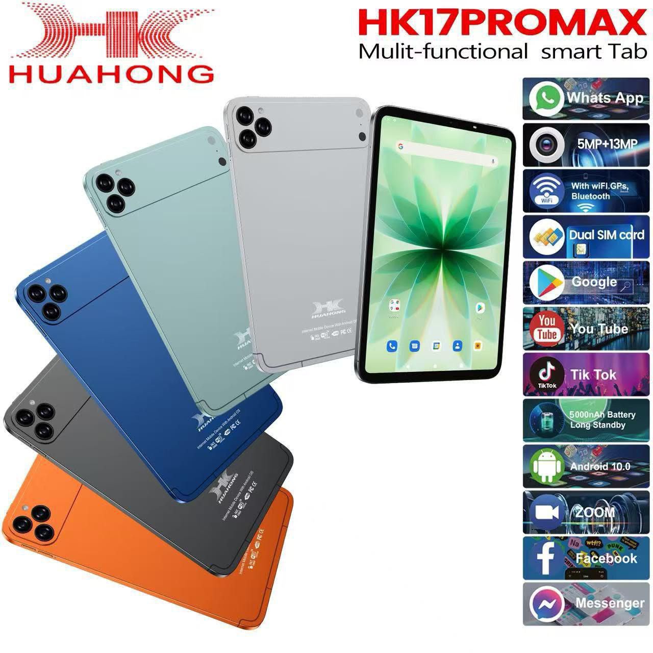 Huahong HK17 Pro Max - 10.1" 5G Tablet - 16GB RAM 1TB ROM - Dual SIM - Android 10