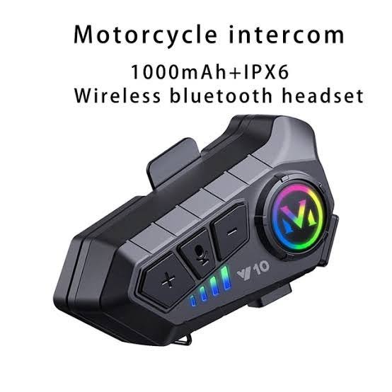 V10 Motorcycle Bluetooth Intercom | 1000mAh | IPX6 | HD Noise Reduction