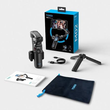 TOKQI M02 Smartphone Gimbal Stabilizer with accessories