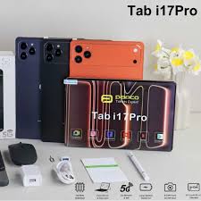 Panco Tab i17 Pro tablet front and back view in multiple colours