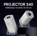 Projector S40 1080P smart projector with foldable stand
