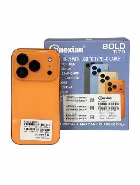 Snexian Bold T170 orange smartphone with box